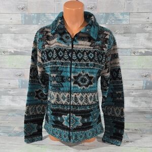 Bear Ridge Outfitters Vintage Western Aztec Zip Up Jacket Sz Small